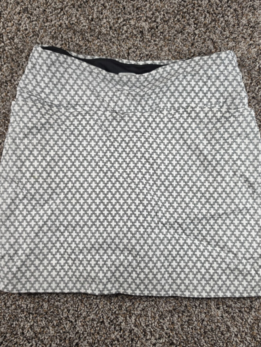 SC&CO Womens Sz L Athletic Golf Skirt Skort Black White Geometric Print